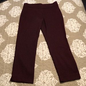 Adorably classy red & black ankle pants